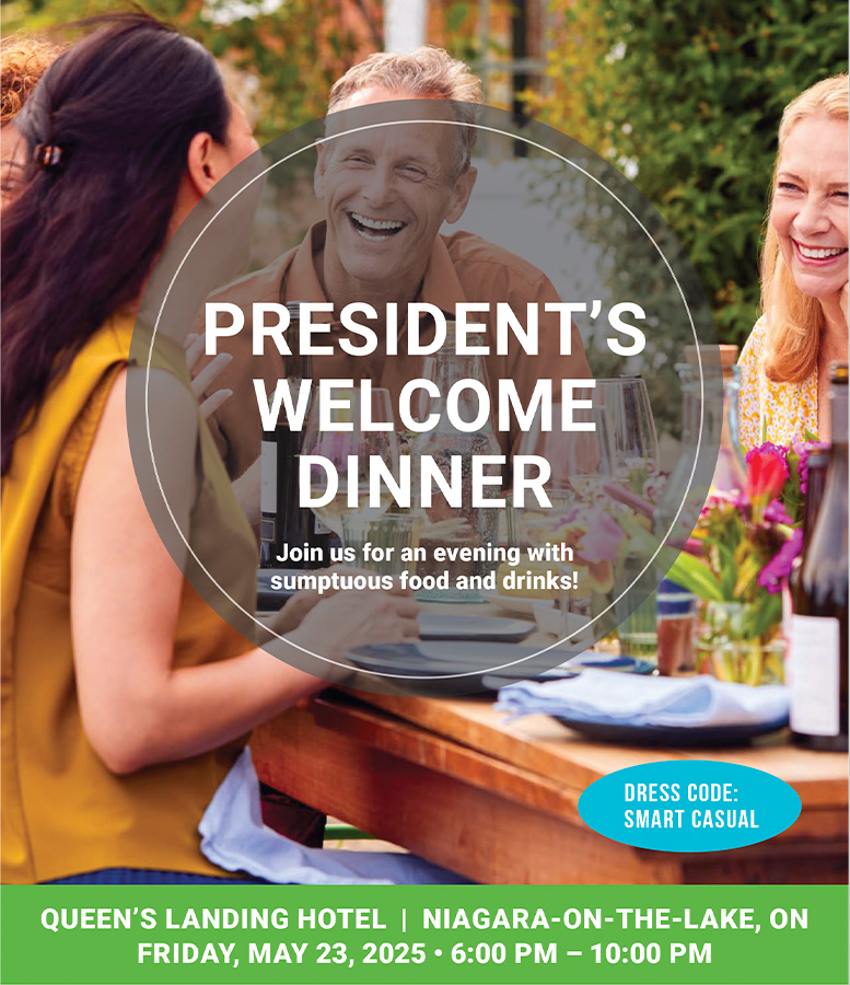 Presidents Welcome dinner graphic